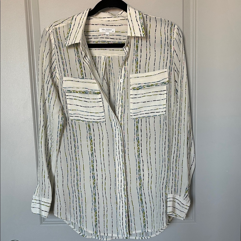 Equipment - Multicolor Striped Button-Down Shirt
